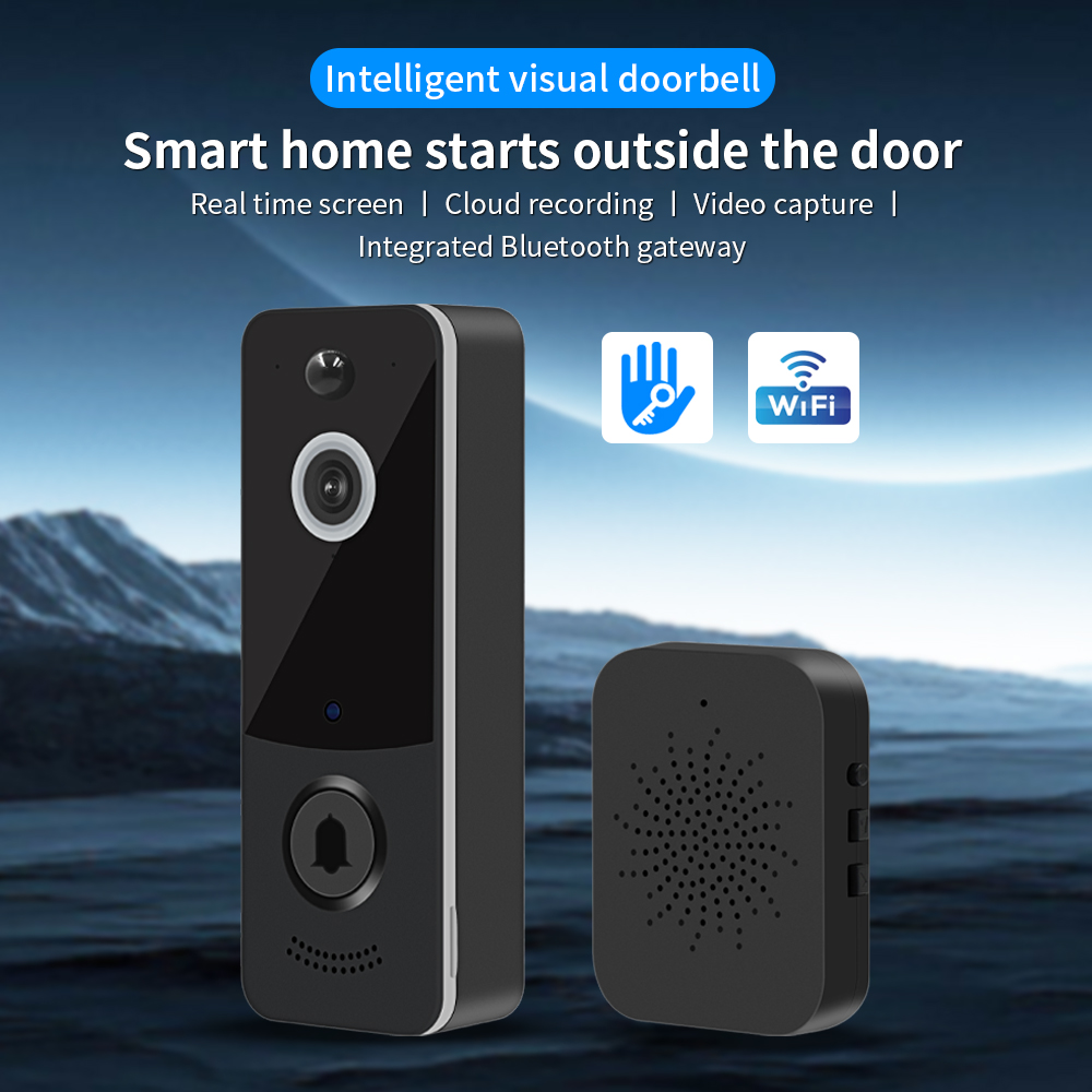 Smart Doorbell Wired - 1080P WIFI جرس باب يتضمن شاشة