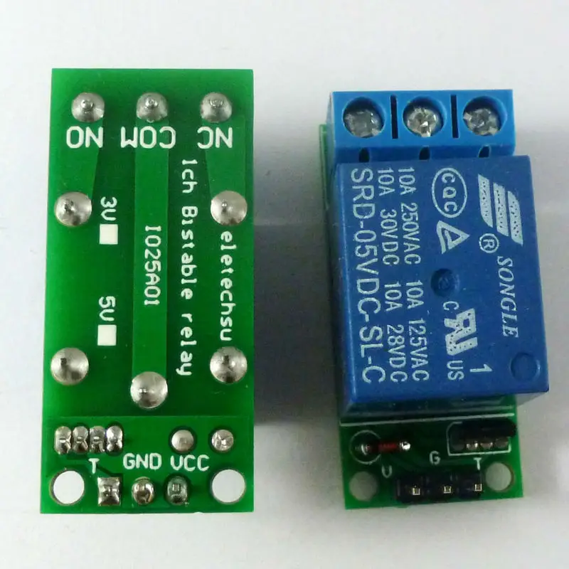 Home Automation With Arduino - وحدة ريلاي فليب-فلوب ذاتية القفل ثنائية