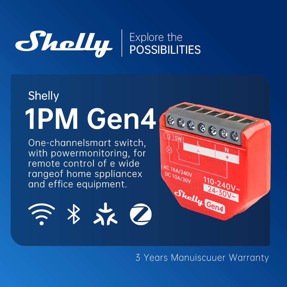 شيلي 1PM الجيل الرابع زيجبي أج - مراجعة Shelly Relay Module وسعره