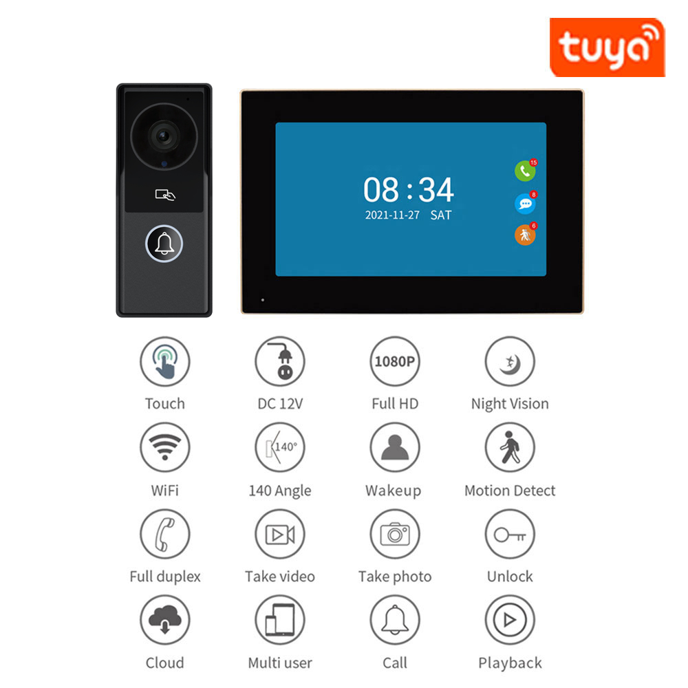 7/10 بوصة فيديو إنترفون 1080P  - مراجعة Smart Doorbell Wired وسعره