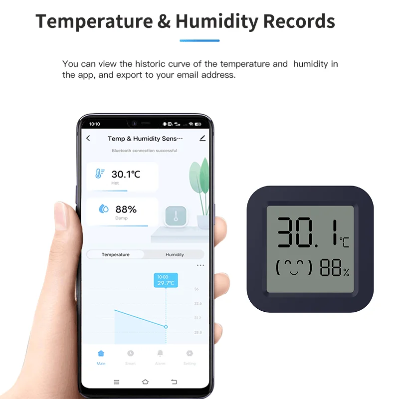 مقياس حرارة ورطوبة ذكي صغير، ج - مراجعة Temperature Humidity Sensor وسعره