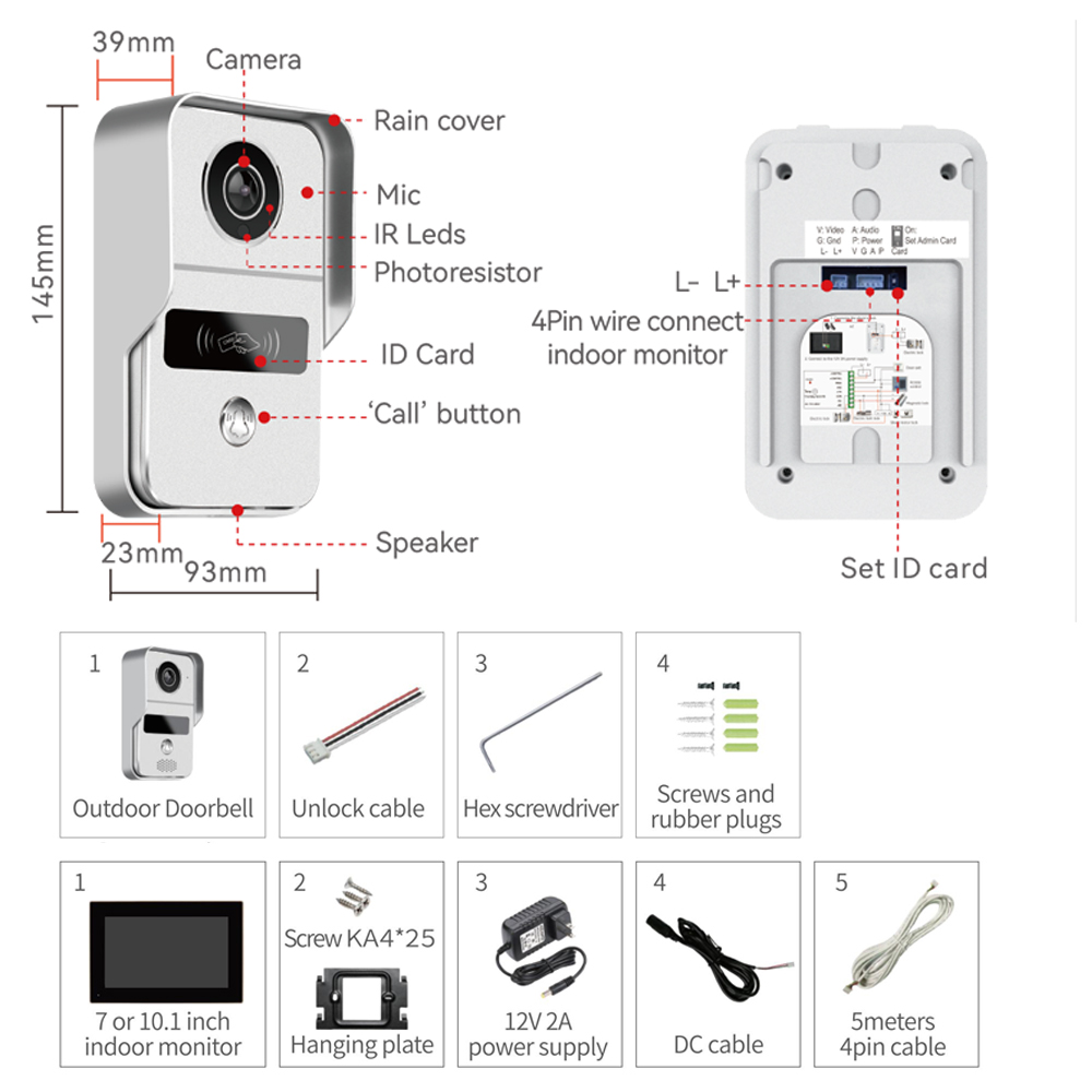 1080P 7 بوصة واي فاي فيديو إنت - مراجعة Smart Doorbell Wired وسعره