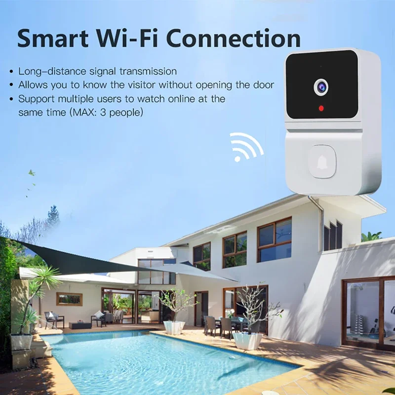جرس باب ذكي لاسلكي مع اتصال دا - مراجعة Smart Doorbell Wired وسعره
