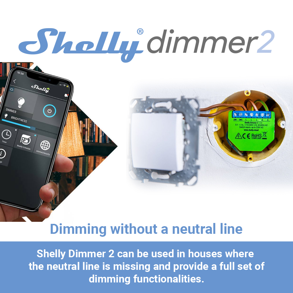 Shelly Dimmer 2 مفتاح ذكي صغير - مراجعة Shelly Relay Module وسعره